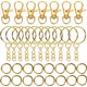 thumbnail image 1 of Juego de ganchos y llaveros giratorios, conectores de anillos de salto de cadena para llavero DIY, cordón, suministros para fabricación de joyas, 70 piezas, 1 of 4