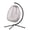 Purplish Grey, variant on BPS Hanging Egg Chair with Stand & Plush Cushions, Heavy-Duty Indoor Outdoor Hanging Hammock Chair, 264 lbs Capacity, Sturdy C-Frame with Anti-Slip Feet for Patio, Bedroom, Garden