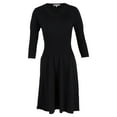 thumbnail image 1 of Pre-Owned Max Mara V-Neck 3/4 Sleeve Midi Dress in Black Wool, 1 of 2
