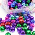 thumbnail image 3 of 12Pcs 3cm Mini Electroplated Christmas Ball Ornaments, Multi-Color Shatterproof Plastic Decor, Hanging Baubles for Home & Commercial Xmas Tree Decor, 3 of 4