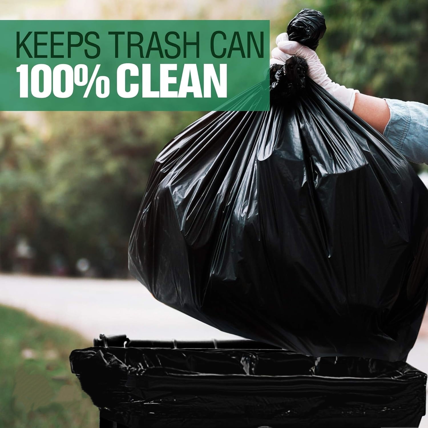 65 Gallon Trash Bags for Toter, (Value-Pack 50 Count w/Ties) Extra Large 64 Gallon Heavy Duty, 60 Gal Trash Bags Outdoor Garbage Can Liner for CustodiansExtra Large Garbage Bag 70 Gallon