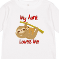 thumbnail image 4 of Inktastic My Aunt Loves Me Sloth Boys or Girls Long Sleeve Toddler T-Shirt, 4 of 5