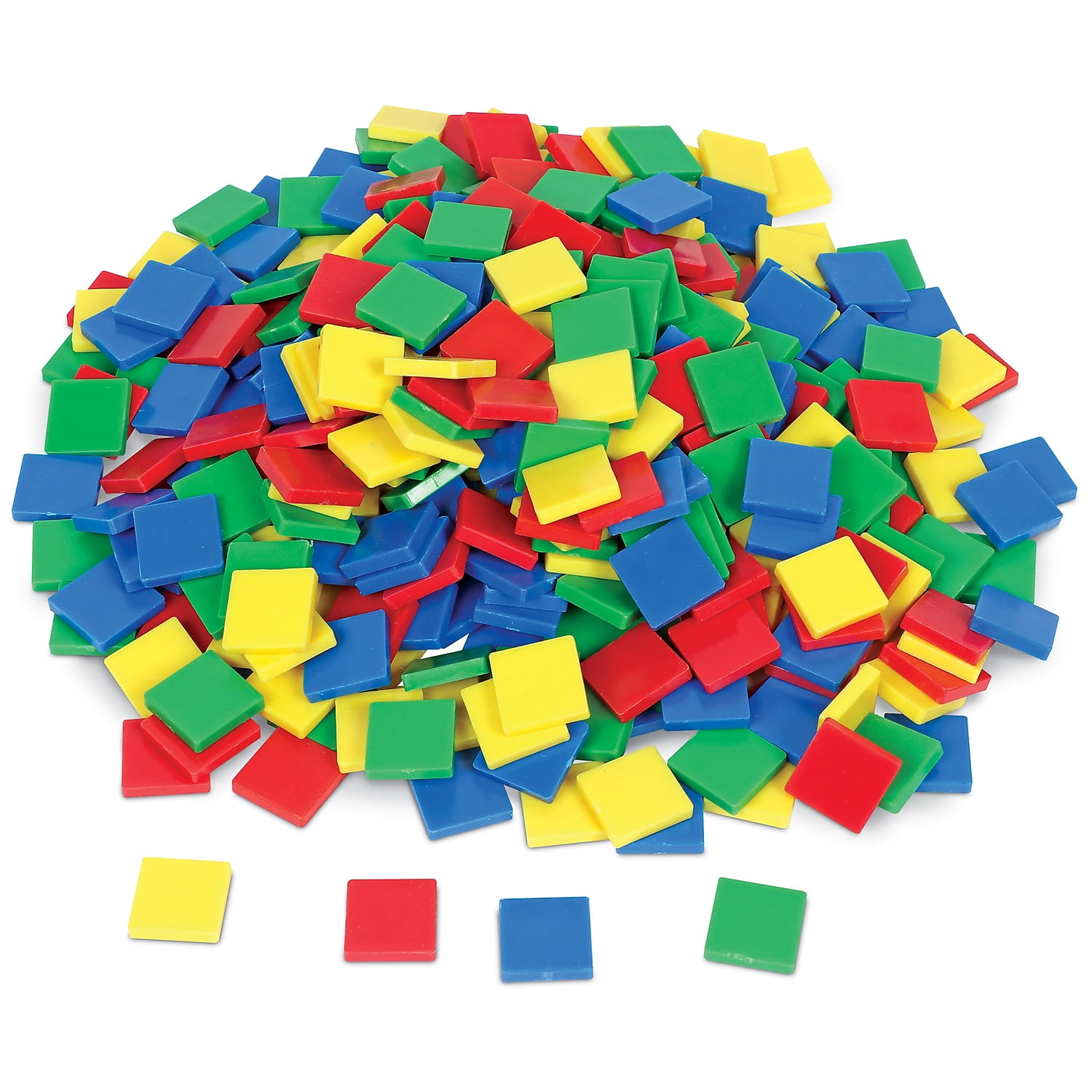 Learning Resources Square Color Tiles, Math Manipulatives, Set of 400, Ages 4+