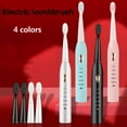thumbnail image 5 of Cepillo de dientes eléctrico sónico de pelo suave, resistente al agua IPX7, modo de 5 velocidades, temporizador de blanqueamiento, carga USB, para adultos, cepillo de dientes de 4 colores, 5 of 5