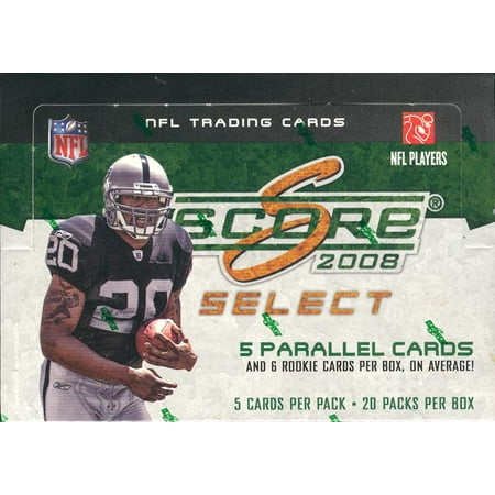 White Football Card 2008 Select Football Hobby Box (20 Packs of 5 Cards: 3 Autographs, 6 Rookies, 6 Parallels, 6 Inserts) ()