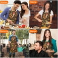 thumbnail image 4 of Autumn Leaves and Fall Mushrooms Pattern Apron-Garden Aprons for Women with Pockets-Cotton Linen Waterproof Kitchen Cooking Gardening Aprons Adjustable for Kitchen,Cooking,BBQ and Salon 33"x27", 4 of 7