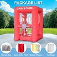 thumbnail image 5 of Sayok Red 5.9x8.2ft Inflatable Cash Cube Booth (NO Blower)Large Money Grab Machine for Games Event Promotion, 5 of 13