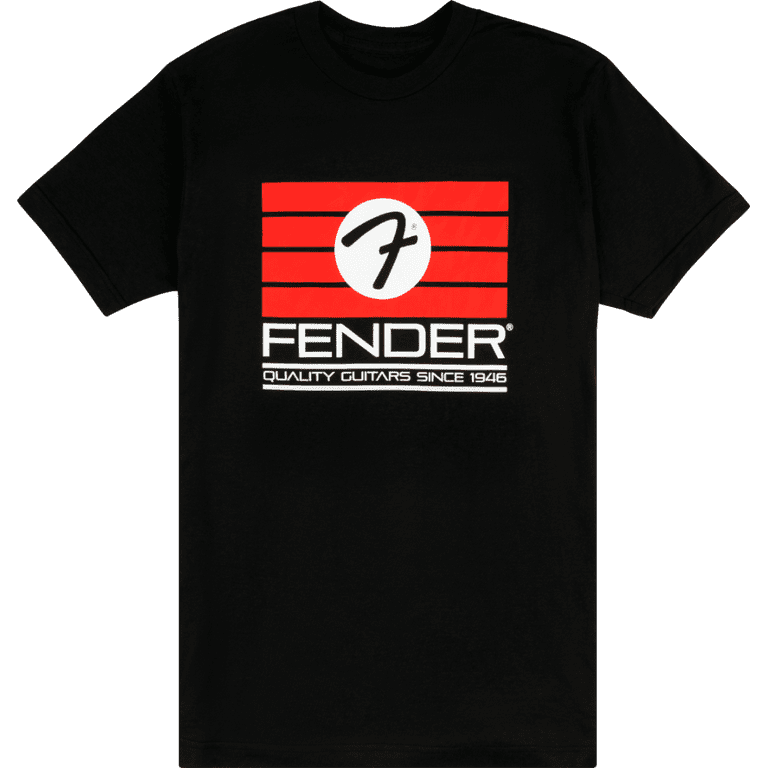 Genuine Fender Guitars Sci-Fi Logo T-Shirt, Black, Size Medium