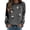 Grey, variant on Sweaters for Women Sweatshirt Hoodless Casual Halloween Skeleton Print Crewneck Long Sleeve Sweatshirt Top