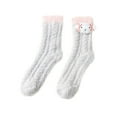 thumbnail image 2 of Dyfzdhu Women Thicken Warm Cute Sleeping Home Floor Plush Furry Socks, 2 of 6