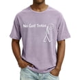 thumbnail image 1 of Ceisia Humorous "No Golf Today" Washed T-Shirt Men's Relaxed Fit Short Sleeve Casual Pullover Top Purple XL Gifts, 1 of 5