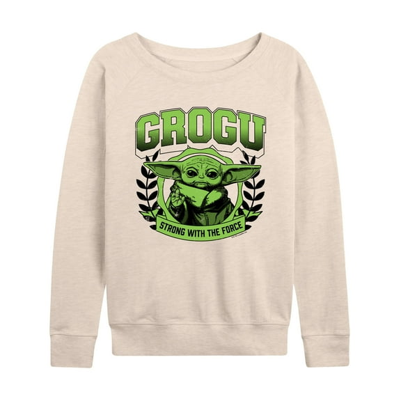 Star Wars - The Mandalorian Grogu Collegiate  - Wo Men's French Terry Long Sleeve Pullover