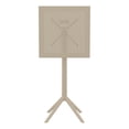 thumbnail image 6 of Luxury Commercial Living 42.5" Taupe Brown Folding Square Outdoor Patio Bar Table, 6 of 8
