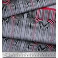 thumbnail image 3 of Soimoi Gray polyester Crepe Fabric Umbrella & Wild Animal Skin Fabric Prints by Yard 52 Inch Wide, 3 of 3