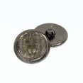 thumbnail image 2 of Mibo ABS Metal Plated Shank Button - Nautical Anchor and Crown with Regio Yacht Club Italiano Inscription - 40L(25mm) - Gunmetal, 2 of 3