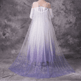 thumbnail image 4 of HAWEE Elsa Robe de Princesse Reine des Neiges Cosplay Flocon de Neige Costume Robes pour Filles Manches Longues Robe de Princesse à Paillettes pour Fête, 4 of 6