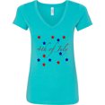 thumbnail image 3 of Inktastic 4th of July Stars Women's V-Neck T-Shirt, 3 of 5