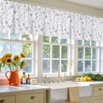 thumbnail image 6 of Colorful Butterfly Window Valance, Taraxacum Flower Art 2 Pack Decorative Curtain for Small Windows, Light Filtering Valance with 3” Rod Pocket, 60"W x 18"L, 6 of 9