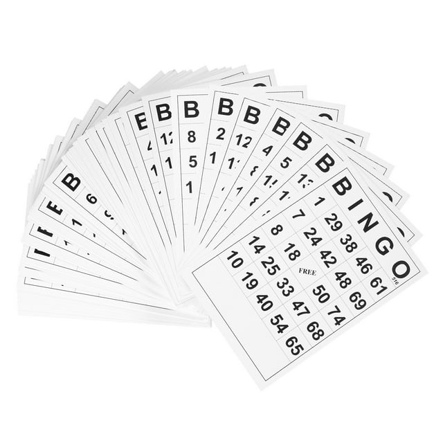 CIMAXIC Bingo Game Card with Unique Numbers for Fun Intellectual Development Play 60pcs Paper Assorted Color,6.1"X4.13"X0.04"