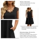 thumbnail image 5 of Vestido Corto Casual Con Cuello En V, Vestido Casual Con Cuello En V Para Mujer Bolsillos Laterales Amigables Con La Piel De Poliéster Para Fechas Mgaxyff Otros, 5 of 6