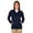 Navy, variant on Charles River Apparel 5684 Women's Nu Fitness Quarter Zip-White-XS