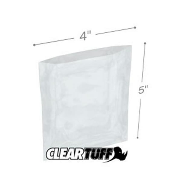 International Plastics PB40405 4 x 5 in. Clear Poly Bags, 0.004 Gauge - Case of 1000