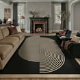 thumbnail image 4 of BERTHMEER 8'x10' Large Easy Jute Area Rugs for Living Room, Washable Outdoor Patio Rugs Indoor Outdoor Carpet for Farmhouse Neutral Geometric Non Slip Black Rugs for Bedroom Dining Room, 4 of 8