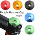 thumbnail image 4 of 1/2pcs Outdoor 28.6mm Aluminum Alloy Headsets Stem Parts Bicycle Headset Caps Top Cap Cover Mountain Bike Accessories BLACK 2PCS, 4 of 8