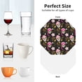 thumbnail image 6 of Fuzoiu Skull Daisy Print Leather Coasters Set,Drink Coasters Set of 4,for Tabletop Protection, Durable PVC Coasters,Home Décor and Housewarming Gift-Octagon, 6 of 6