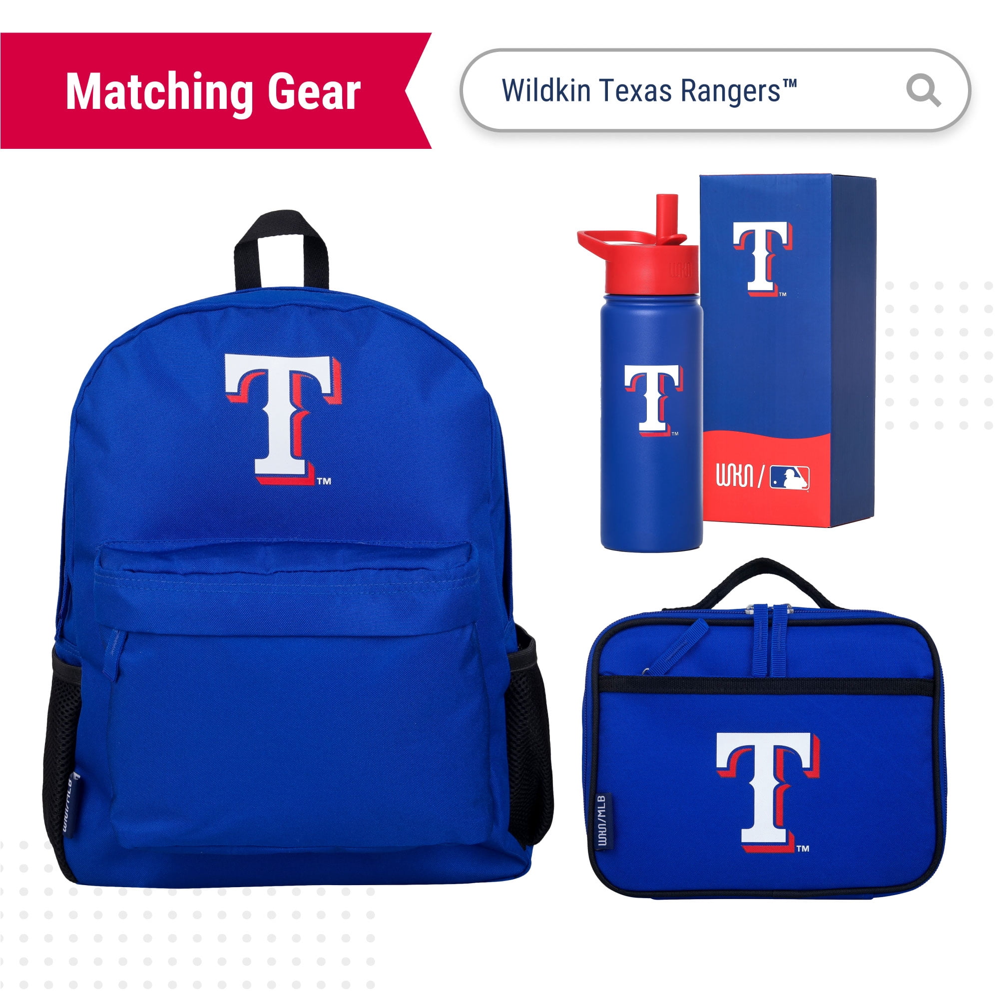Texas Rangers™ MLB 18 oz Insulated Steel Water Bottle with Flip-Up Straw Lid