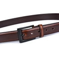 thumbnail image 4 of Beltox Men Cognac Belt Casual Dress Jeans 1.25” Wide w Black Buckle 44, 4 of 6
