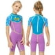 thumbnail image 3 of Eigraketly Trajes de neopreno traje de buceo de secado rápido de una pieza de moda Anti-medusas mangas cortas de varios tamaños para Snorkel Deportes acuáticos Violeta L, 3 of 6
