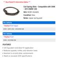 thumbnail image 2 of Coil Spring Shim - Compatible with 2008 - 2013 BMW 128i 2009 2010 2011 2012, 2 of 2