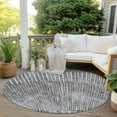 thumbnail image 6 of Addison Rugs Chantille Indoor/Outdoor Transitional Organic Gray Washable Round Rug, 8' x 8', 6 of 6