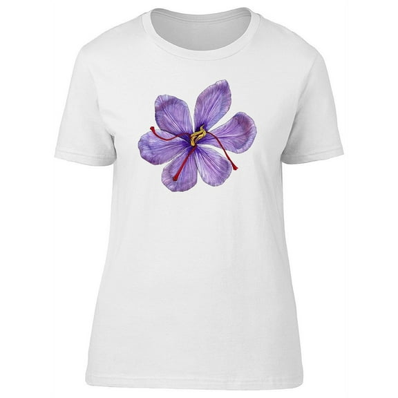 Beautiful Violet Saffron Flower Tee Women's -Image by Shutterstock
