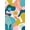 Blue, Pattern 3, variant on ODIKA 4'x6' Soft Pastel Tones Safari Adventure Washable Area Rug Whimsical Animal Patterns for Playful Spaces Stain Resistant, Low Pile, Easy Care for Dorm Room, Small Living