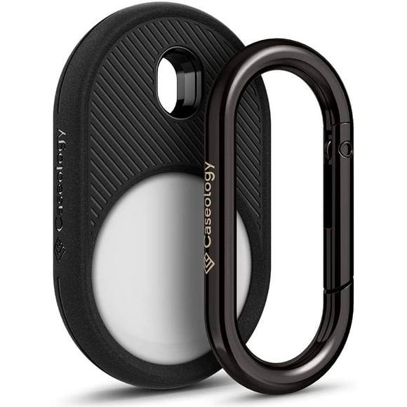 Caseology Vault Compatible with Apple AirTags Case for AirTag Keychain (2021) - Matte Black