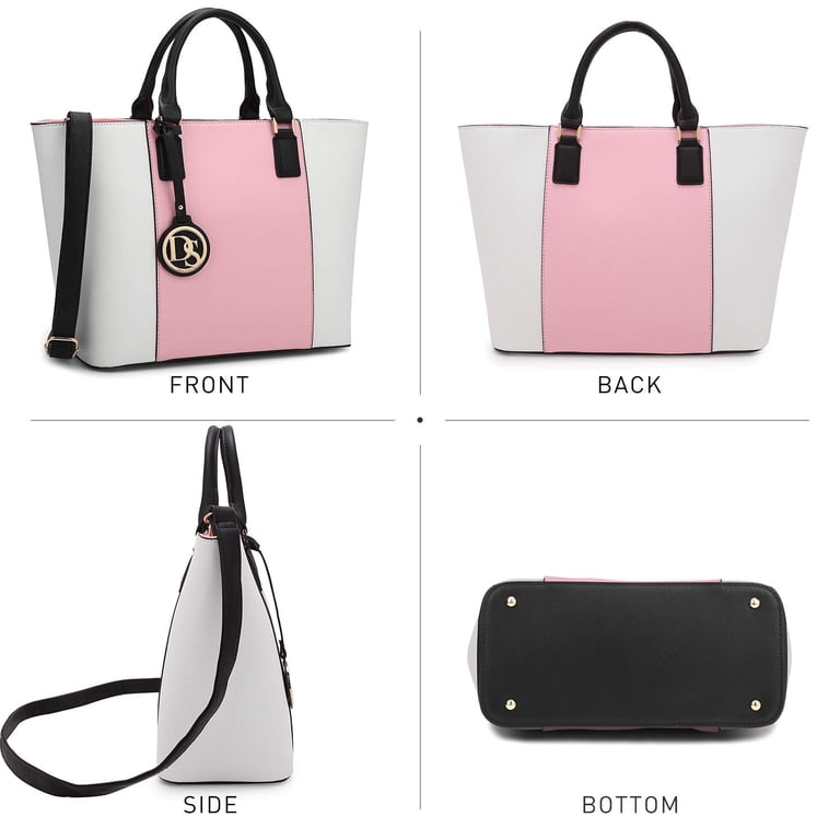 Dasein Women's Two-Tone Vegan Leather Tote with Wallet photo 5