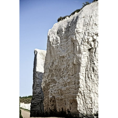 Seaside Rocks - LAMINATED POSTER Cliffs Rock Seaside White Cliffs Beach Landscape Poster 24x16 Adhesive Decal