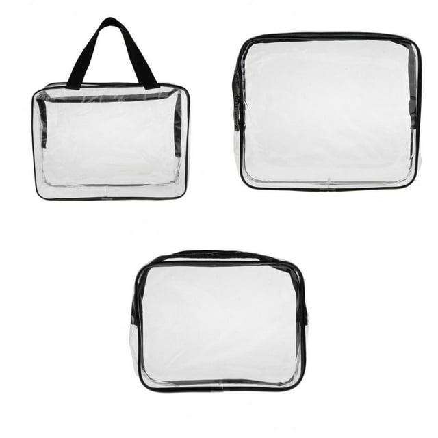 Organizador de cosméticos Yinane 3x de Almacenamiento PVC con cremallera para viaje