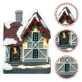 thumbnail image 5 of Casa iluminada navideña LED, casa de pueblo de Navidad, adorno de escritorio, centro de mesa, adorno, colóquelo en su mesa, chimenea, 5 of 5