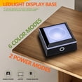 thumbnail image 2 of ZEERSHEE Multicolor LED Light Base, 6 Lighting Mode Color Change Square Display Light Base for 3D Crystal Art and Glass Ball Resin Figurine Battery/USB Power, 2 of 8