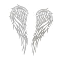 thumbnail image 1 of 1 par de esculturas de pared de metal con forma de ángel para sala de estar y cocina. Single 45cmx17cm, 1 of 9
