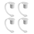 thumbnail image 3 of Opvise 4Pcs Silicone Straw Cover Set for 20oz 30oz 40oz Tumblers Easy to Clean Cute Durable Straw Topper Hats White, 3 of 7