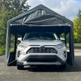 thumbnail image 2 of ALEKO Outdoor 10 x 20 ft Gray Gazebo Carport Canopy Tent Sidewalls and Windows, 2 of 10