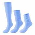 thumbnail image 4 of HUPOM 1 Pair Socks for Women Summer Clearance Fashion Knee-High Soft Casual Socks Light Blue Size M, 4 of 9