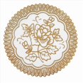 thumbnail image 4 of 6 Exquisite Gold-tone Flower Dinning Table COASTERS SET, 4 of 5