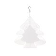 thumbnail image 1 of Carillones de sublimación de calor Zulema Colector colgante blanco Artesanía de metal Rotación 3D Árbol de Navidad, 1 of 7