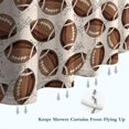 thumbnail image 6 of Brown Footballs on Beige Pattern Shower Curtain 72"x84" ,Bathroom Decorative Shower Curtains Set with 12 Hooks,Modern Waterproof Washable Shower Curtain, 6 of 6