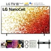 LG 50NANO75UPA 50 Inch HDR 4K UHD Smart NanoCell LED TV (2021) Bundle with Premiere Movies Streaming 2020 + 37-70 Inch TV Wall Mount + 6-Outlet Surge Adapter + 2x 6FT 4K HDMI 2.0 Cable